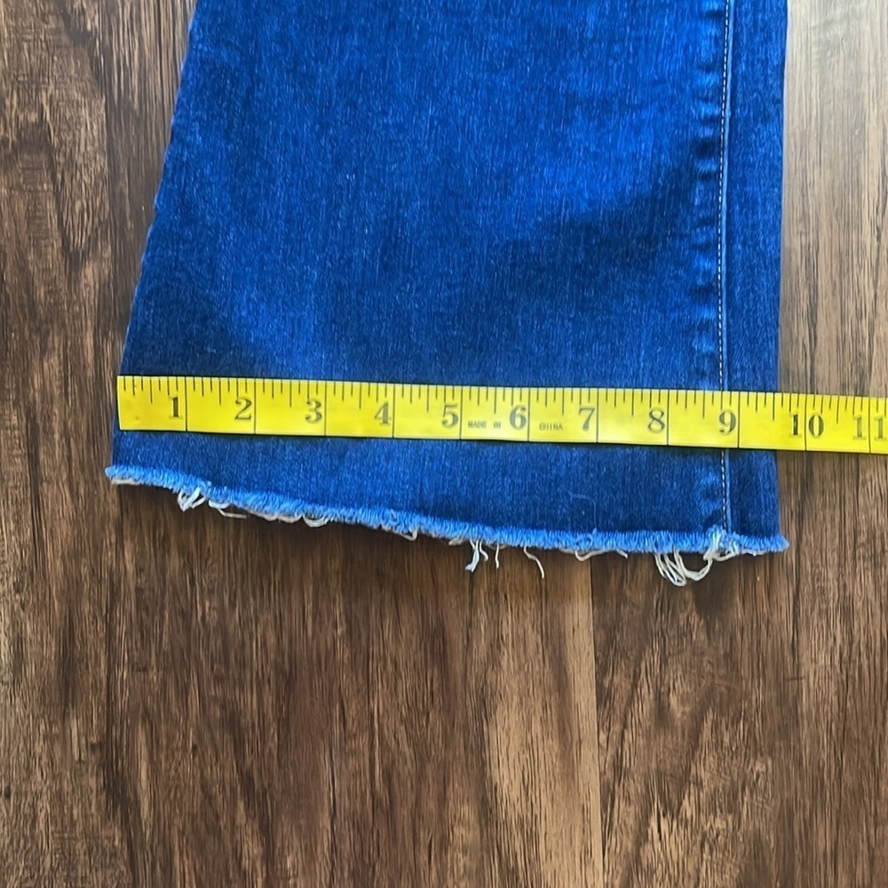 Like New Frank & Eileen Flannigan flare leg high waist raw hem denim jeans 30 - Picture 13 of 16